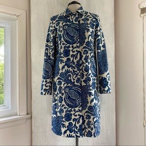SOLD $$$  J. McLaughlin blue floral cotton coat NEW
